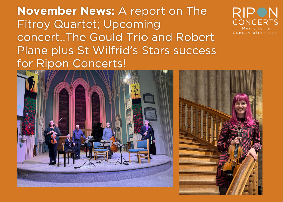 Advert for Ripon Concerts The Gould Trio and Robert Plane, Clarinet